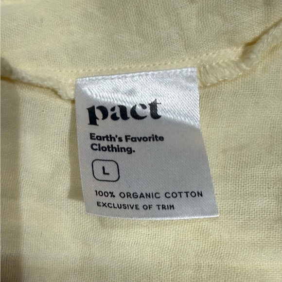 Pact Women’s Coastal Double Gauze Wrap Butter color Skirt Size L. Like new! - Picture 4 of 4